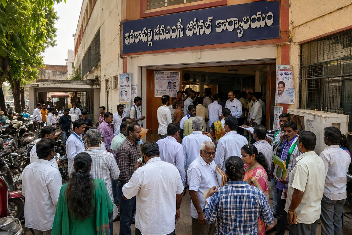 అనకాపల్లిలో నామినేషన్ల జోరు, 6 స్థానాలకు 38 మంది బరిలోకి