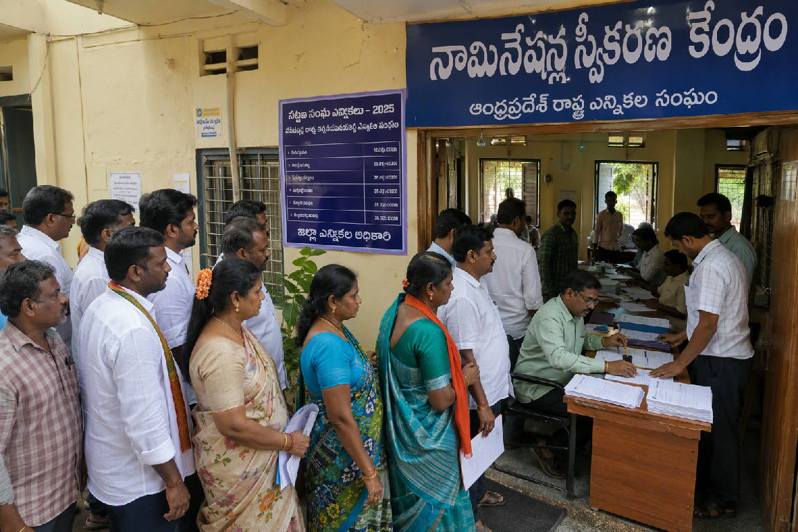 ఏపీ పురపోరు నామినేషన్లు ముగింపు.. మొత్తం 25,819 దాఖలు