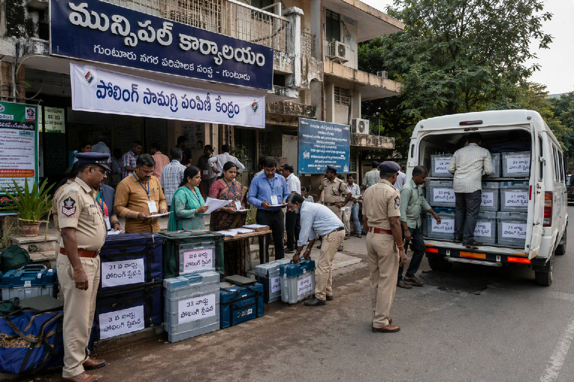 92 పురపాలికల్లో రేపు పోలింగ్, 2,382 స్థానాలకు ఎన్నికలు